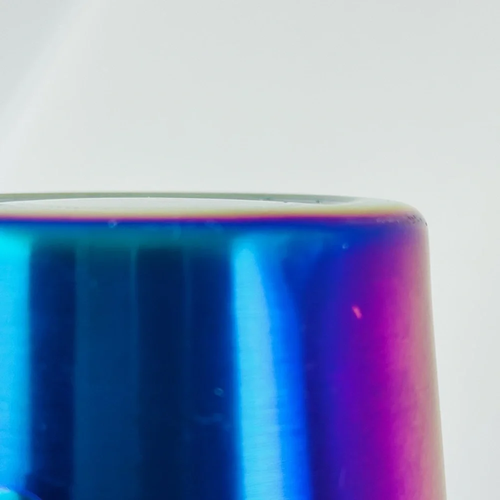 Starbucks Iridescent Purple Blue Cold Cup Stainless Steel Tumbler 16 oz No Straw